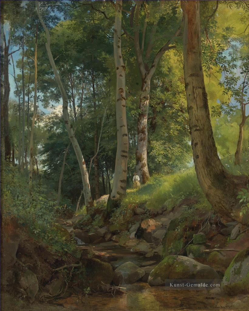 DIE BROOK klassische Landschaft Ivan Ivanovich Wald Ölgemälde